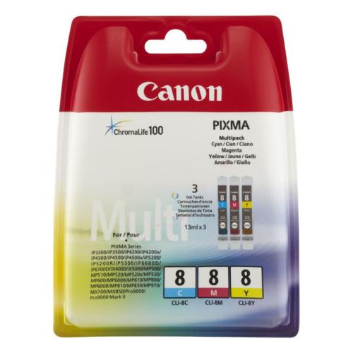 Canon inktcartridge cyaan / magenta / geel (0621B029 / CLI8) (multipack)