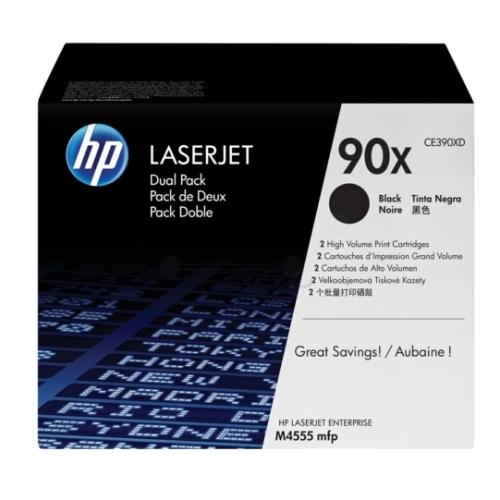 HP toner zwart (CE390XD / 90X) (Dual-Pack)