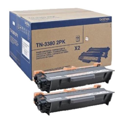 Brother toner zwart (TN3380TWIN / TN33802PK) (Dual-Pack, hoge capaciteit)