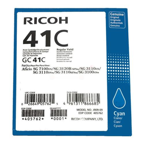 Ricoh inktcartridge cyaan (405762 / GC41C)