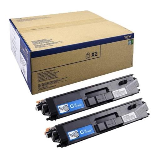 Brother toner cyaan (TN900CTWIN) (Dual-Pack)