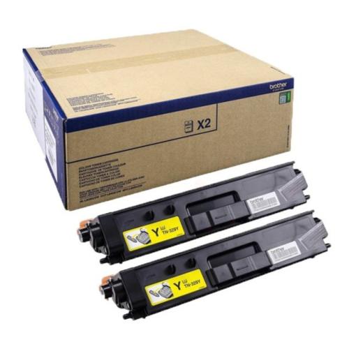 Brother toner geel (TN329YTWIN) (Dual-Pack, hoge capaciteit)