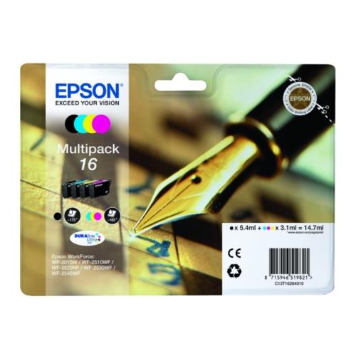 Epson inktcartridge zwart / cyaan / magenta / geel (C13T16264012 / 16) (multipack)