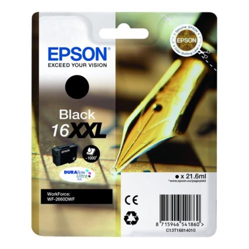 Epson inktcartridge zwart (C13T16814012 / 16XXL) (hoge capaciteit)