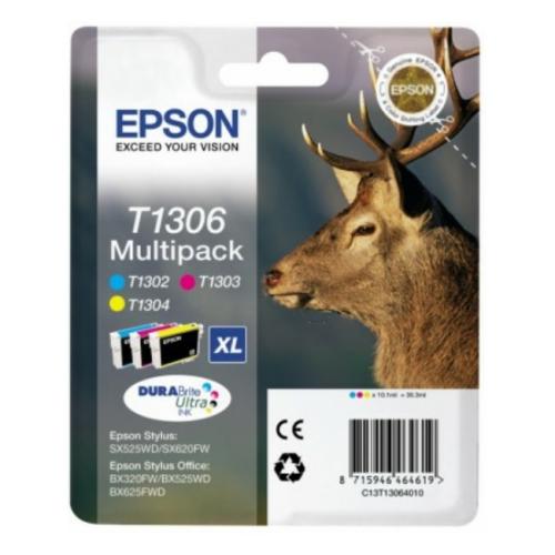 Epson inktcartridge cyaan / magenta / geel (C13T13064012 / T1306) (multipack)