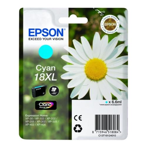 Epson inktcartridge cyaan (C13T18124012 / 18XL) (hoge capaciteit)