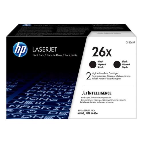 HP toner zwart (CF226XD / 26X) (Dual-Pack, hoge capaciteit)