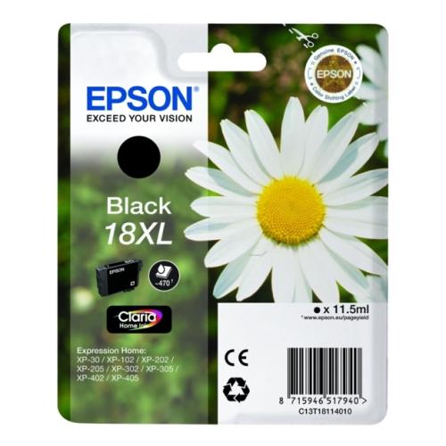 Epson inktcartridge zwart (C13T18114012 / 18XL) (hoge capaciteit)