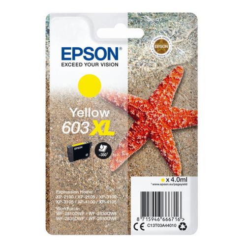 Epson inktcartridge geel (C13T03A44010 / 603XL) (hoge capaciteit)