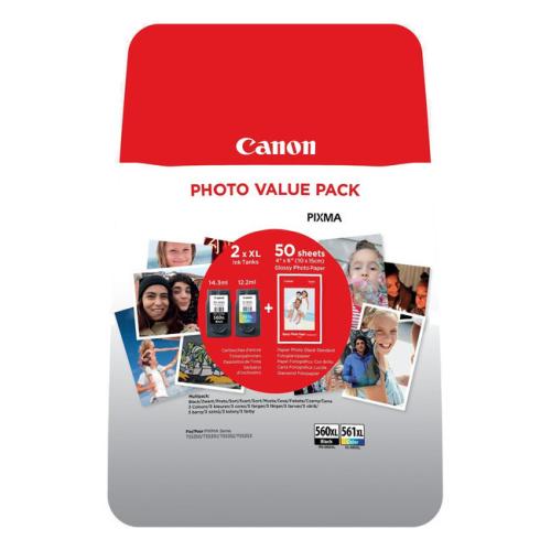 Canon Cartridge / fotopapier zwart / kleur (3712C008 / PG560XL+CL561XL) (Dual-Pack, multipack)