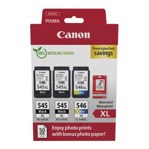 Canon inktcartridge zwart / kleur (8286B015 / PG545XL+CL546XL) (Dual-Pack, multipack, hoge capaciteit)