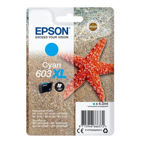 Epson inktcartridge cyaan (C13T03A24010 / 603XL) (hoge capaciteit)