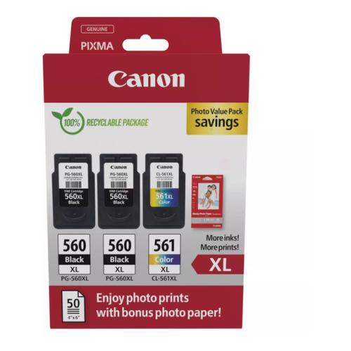 Canon inktcartridge zwart / kleur (3712C012 / PG560XL+CL561XL) (multipack)