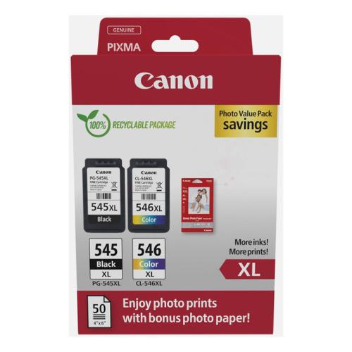 Canon inktcartridge zwart / kleur (8286B011 / PG545+CL546XL) (Dual-Pack, multipack, hoge capaciteit)