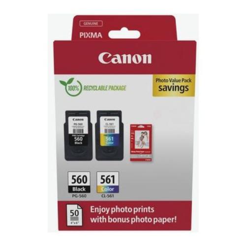 Canon inktcartridge zwart / kleur (3713C008 / PG560+CL561) (Dual-Pack, multipack)