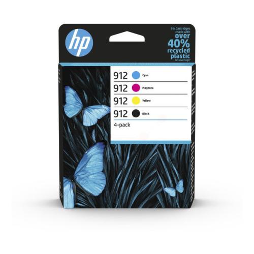 HP inktcartridge zwart / cyaan / magenta / geel (6ZC74AE / 912) (multipack)