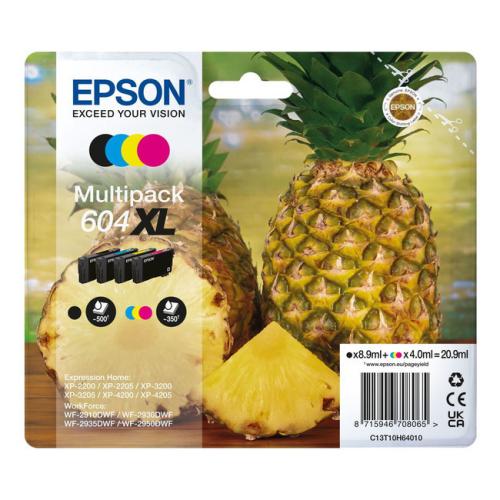 Epson inktcartridge zwart / cyaan / magenta / geel (C13T10H64010 / 604XL) (multipack, hoge capaciteit)