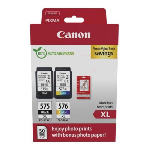 Canon inktcartridge zwart / kleur (5437C006 / PG575XL+CL576XL) (Dual-Pack, multipack, hoge capaciteit)